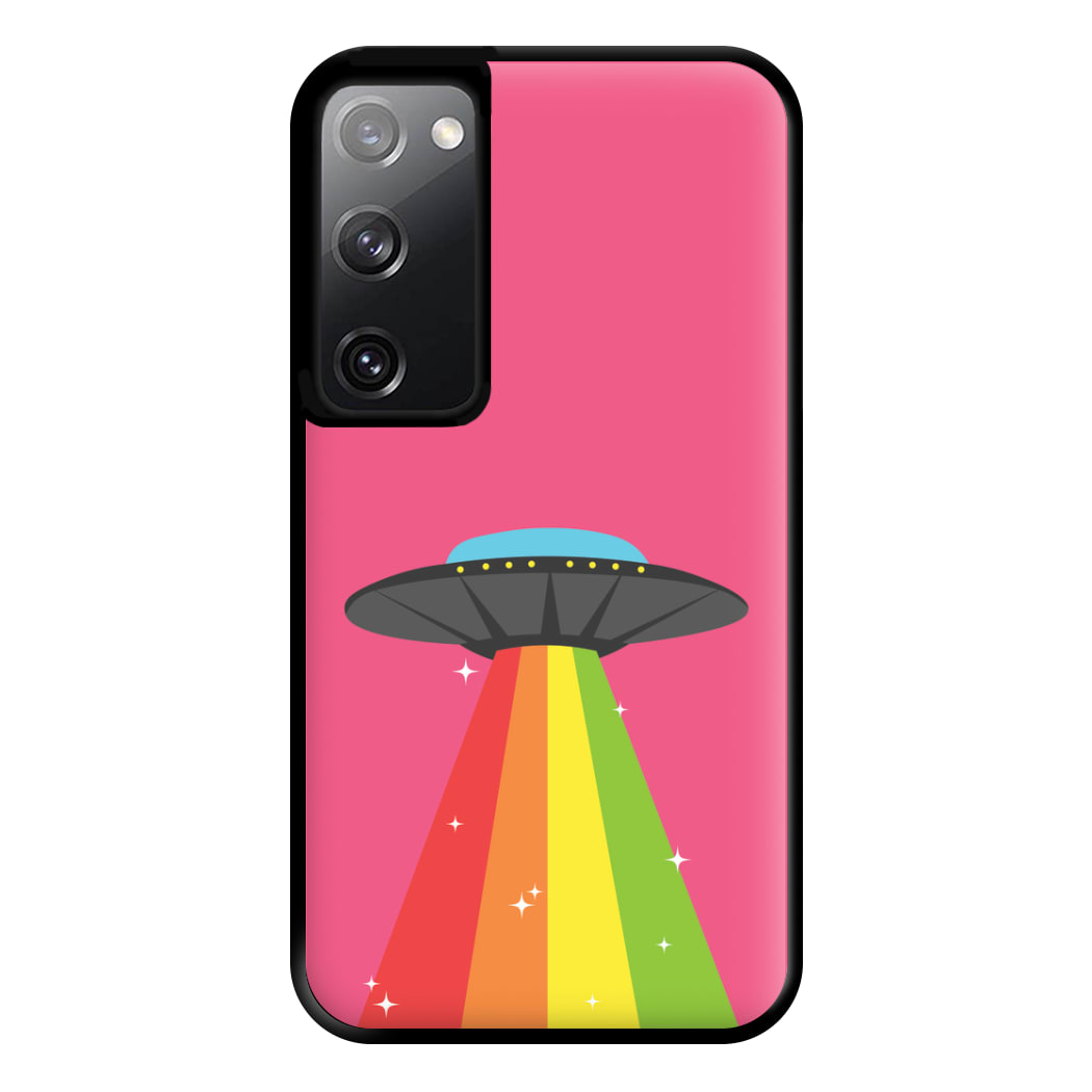 Rainbow Alien Spaceship Phone Case for Galaxy S20