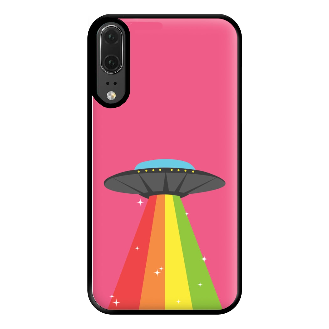 Rainbow Alien Spaceship Phone Case for Huawei P20