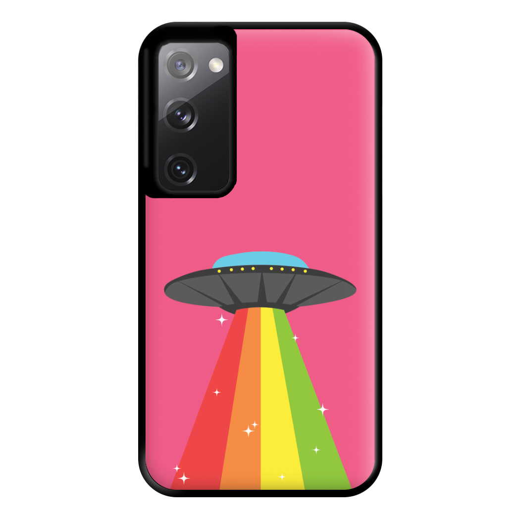 Rainbow Alien Spaceship Phone Case for Galaxy S20FE