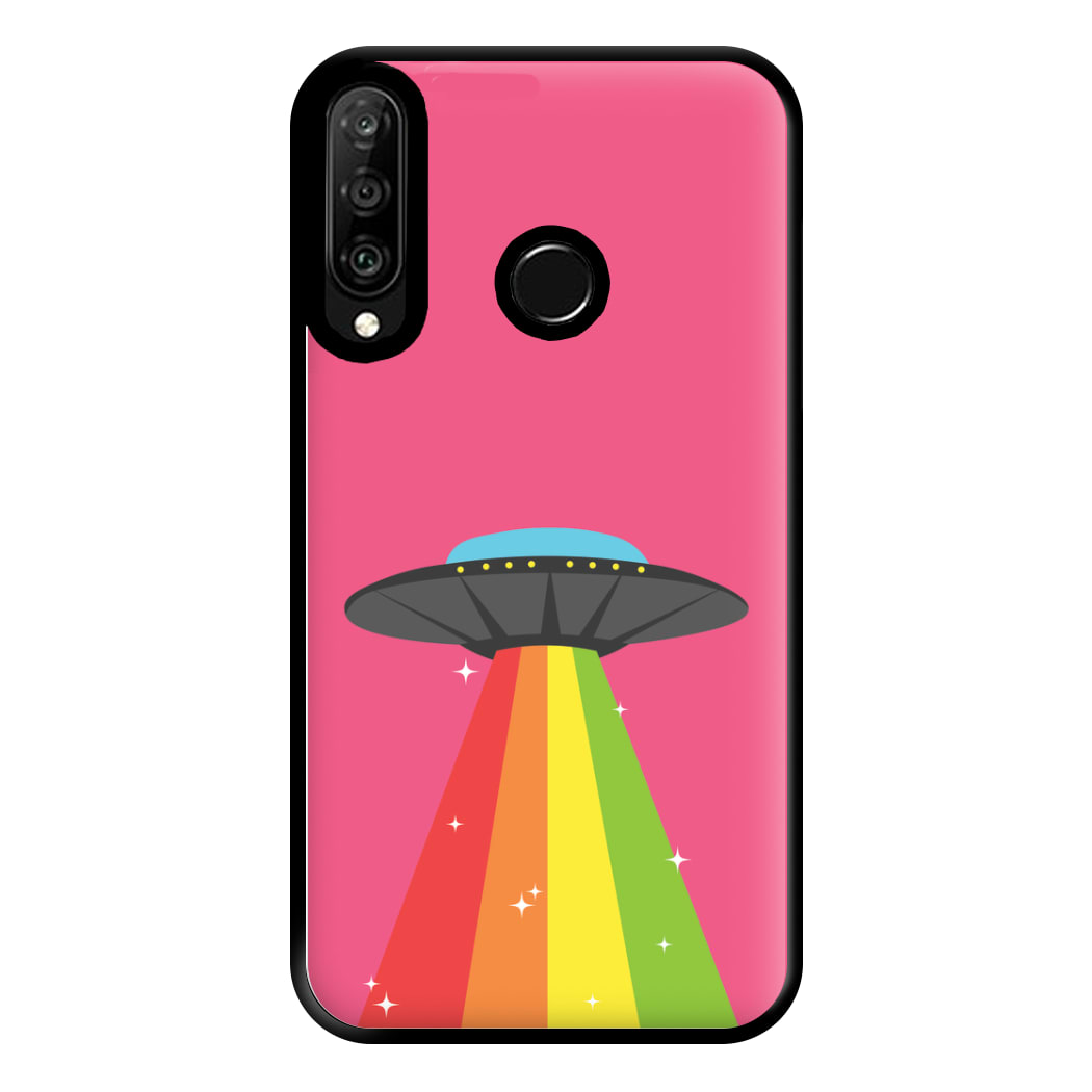 Rainbow Alien Spaceship Phone Case for Huawei P30 Lite