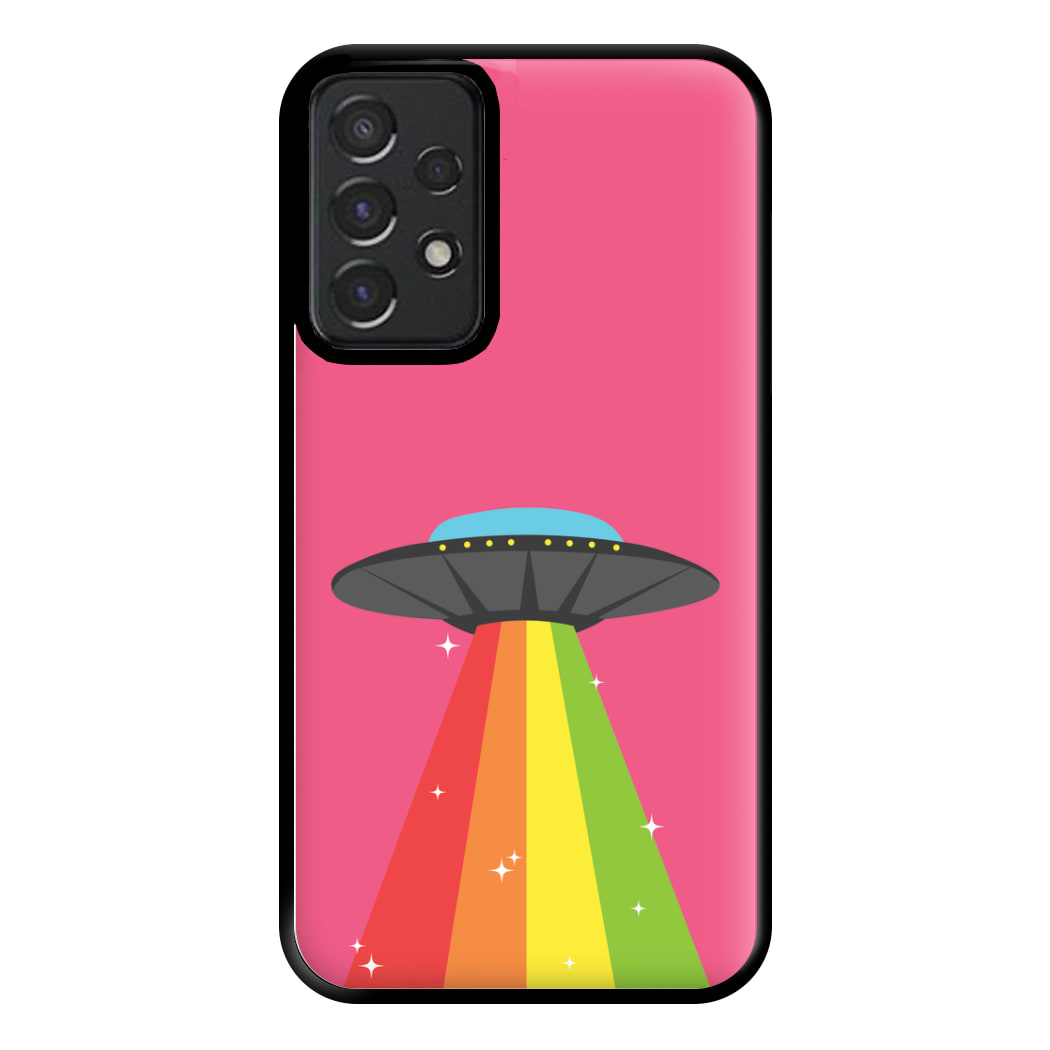 Rainbow Alien Spaceship Phone Case for Galaxy A52 / A52s