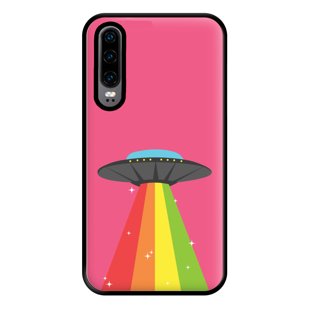 Rainbow Alien Spaceship Phone Case for Huawei P30