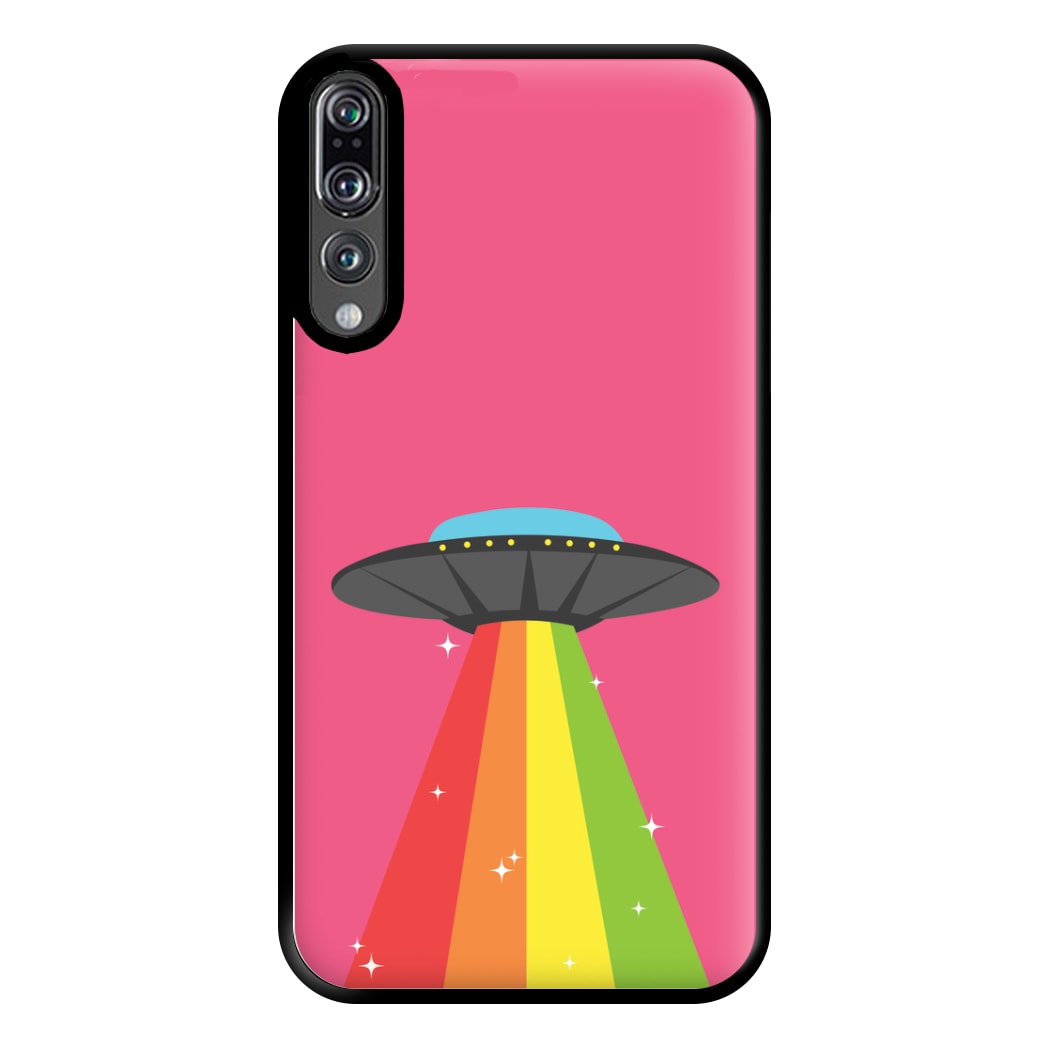 Rainbow Alien Spaceship Phone Case for Huawei P20 Pro