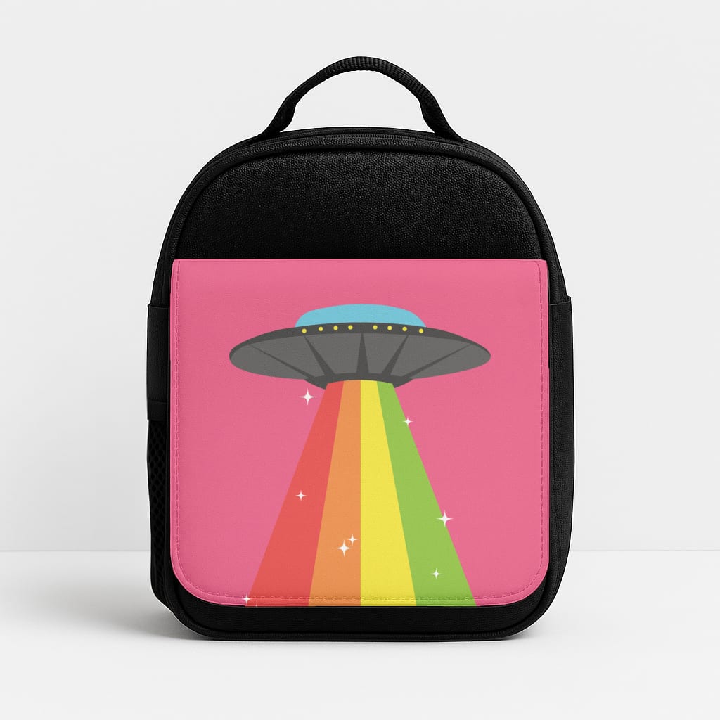 Rainbow Alien Spaceship Lunchbox