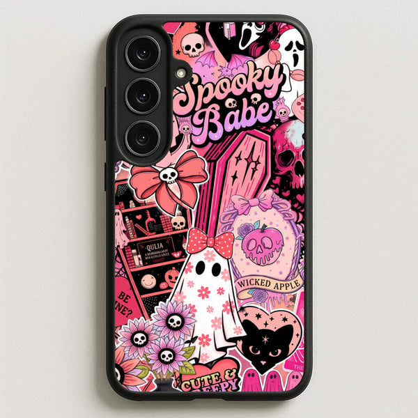 Spooky Babe Sticker Collage Phone Case - Galaxy S25FE / Standard