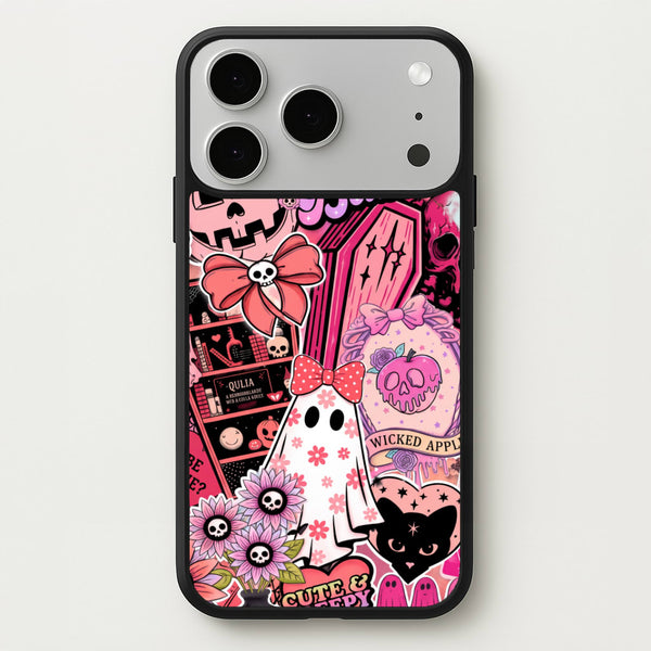 Spooky Babe Sticker Collage Phone Case - iPhone 17 Pro Max / Standard