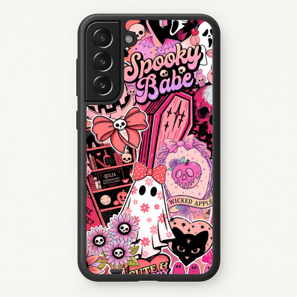 Spooky Babe Sticker Collage Phone Case - Galaxy S21 / Standard