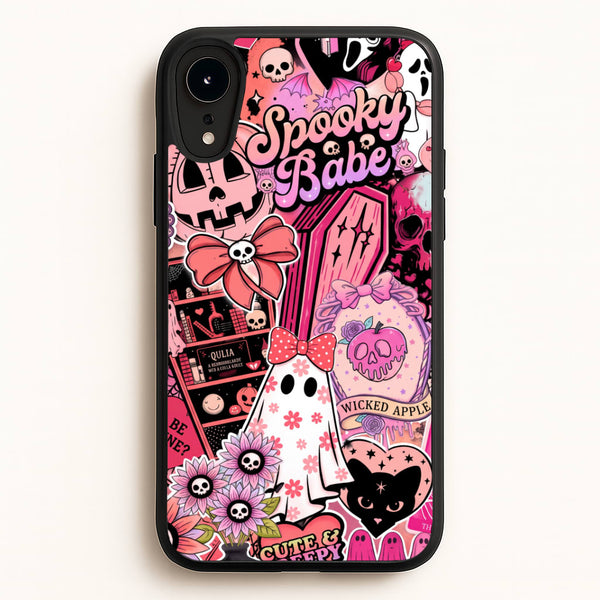 Spooky Babe Sticker Collage Phone Case - iPhone XR / Standard