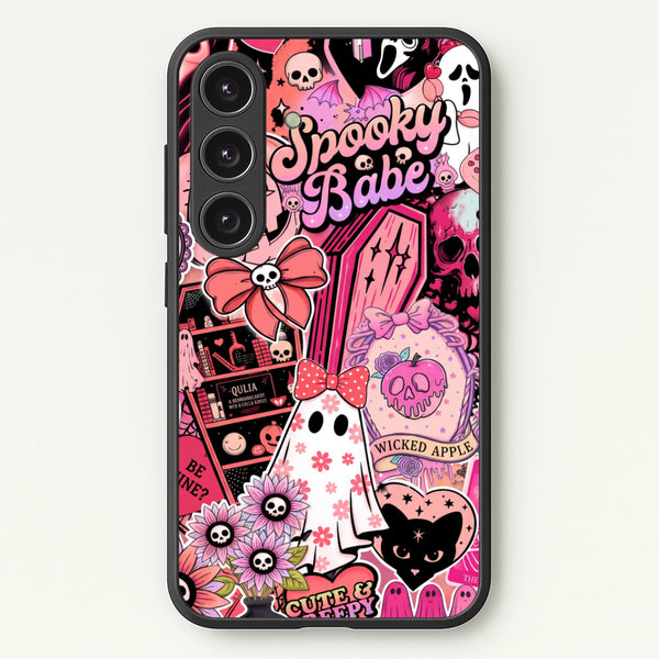 Spooky Babe Sticker Collage Phone Case - Galaxy S25 Plus / Standard