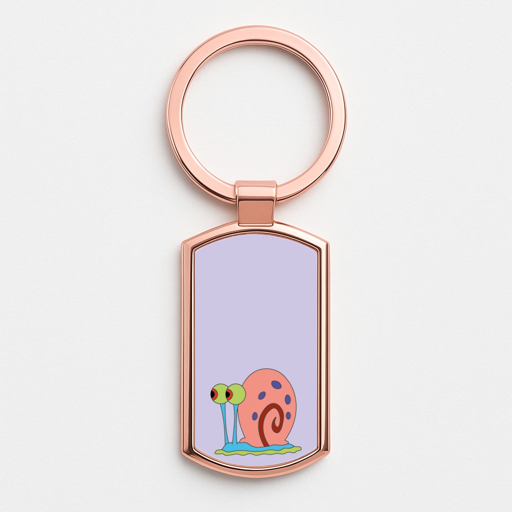 Gary The Snail Rose Gold Keyring