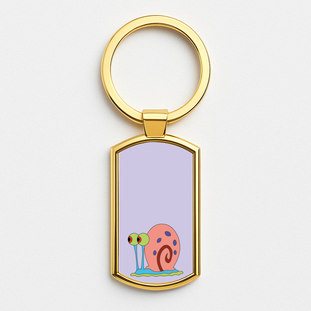 Gary The Snail Gold Keyring