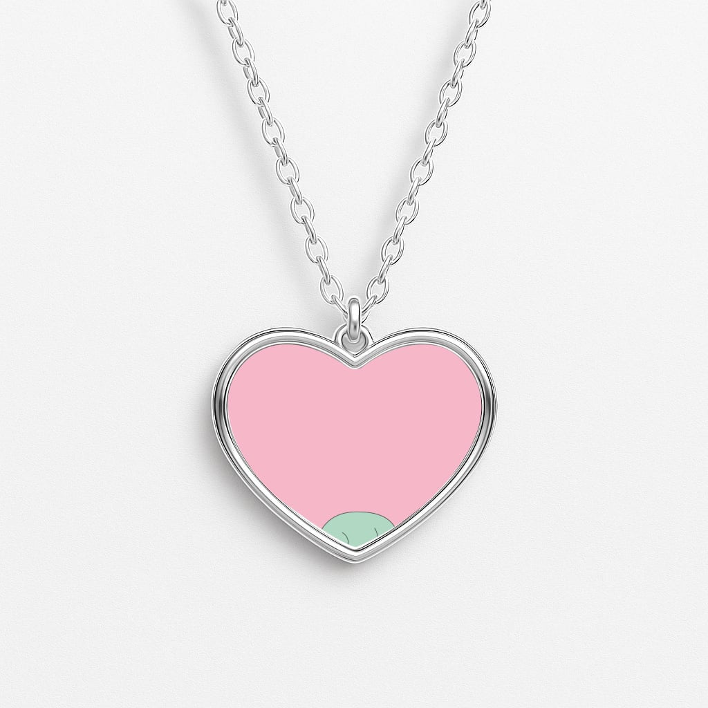 Muscly Squidward Heart Necklace