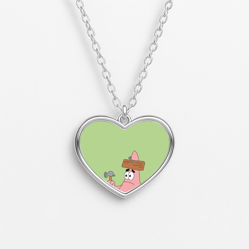 Nail Patrick Heart Necklace