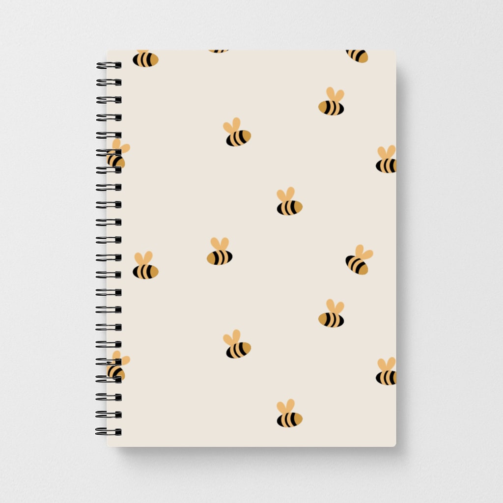 Spring Bee Pattern Notebook