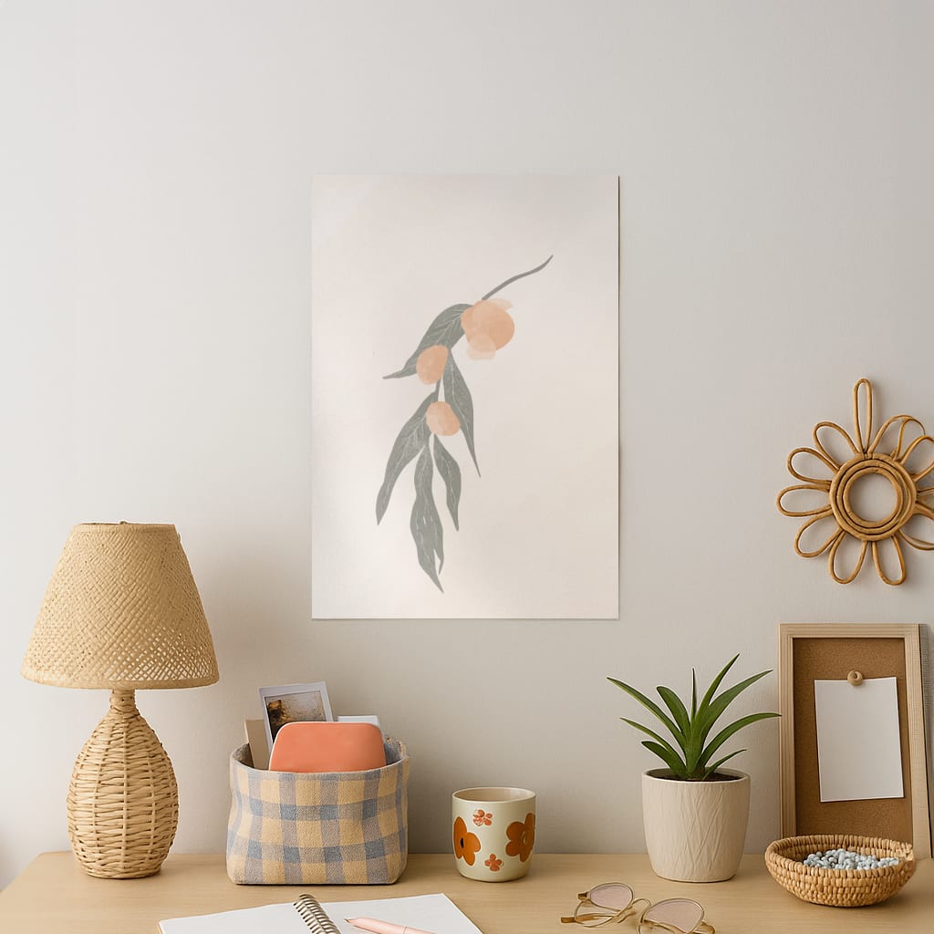 Spring Peaches Art Print