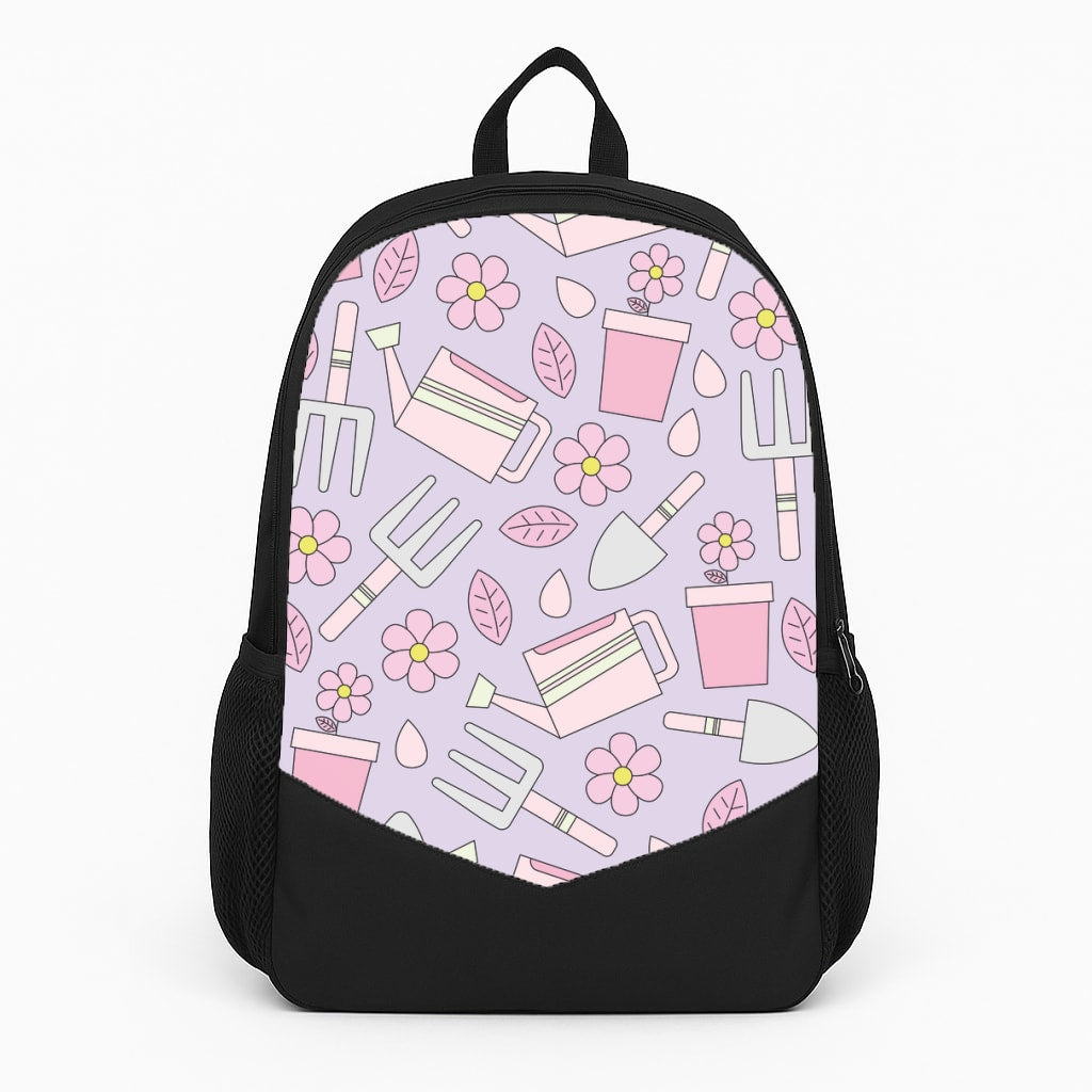 Gardening Tools - Spring Patterns Large Backpack