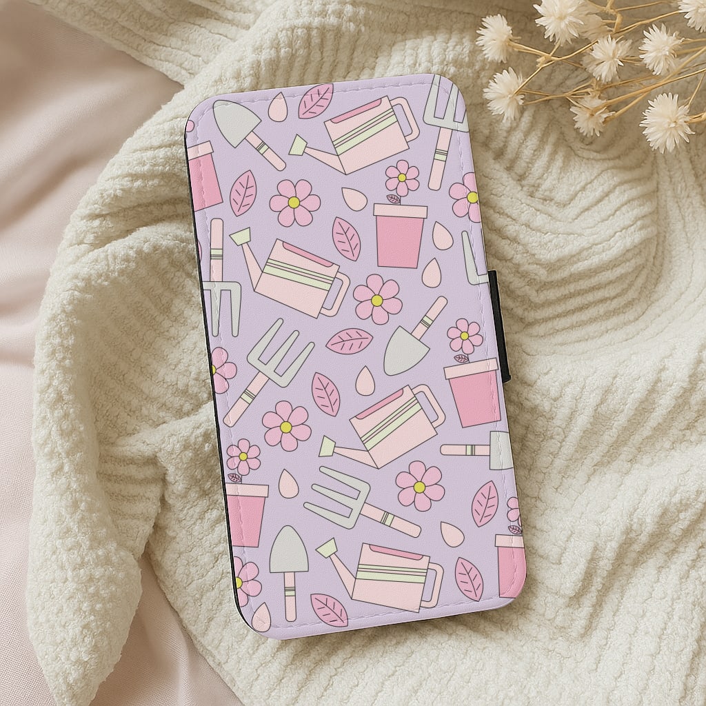 Gardening Tools - Spring Patterns Wallet Phone Case