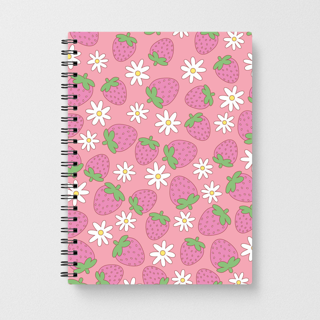 Pink Strawberries - Spring Patterns Notebook