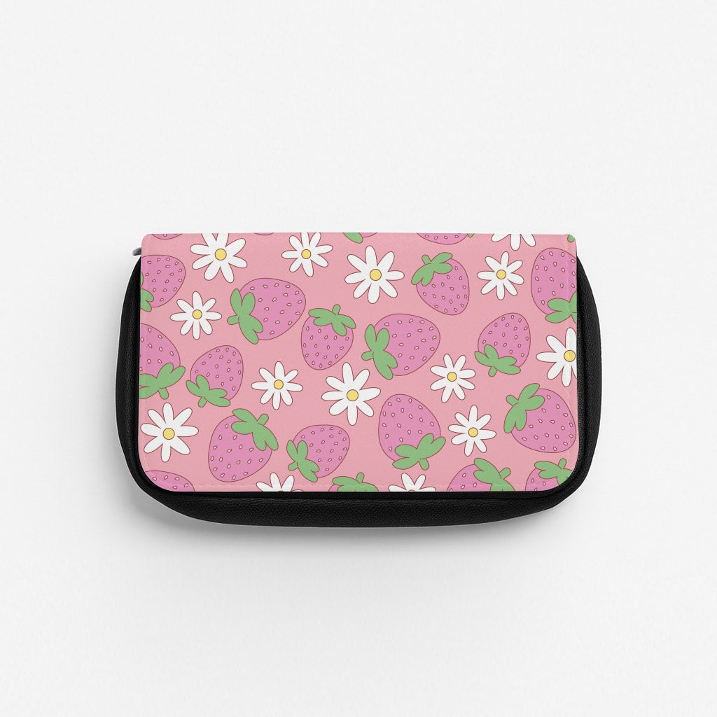 Pink Strawberries - Spring Patterns Pencil Case