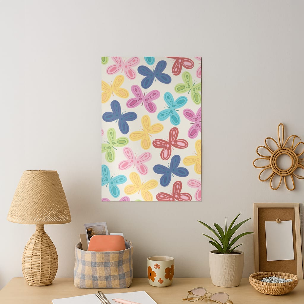 Butterflies - Spring Patterns Art Print