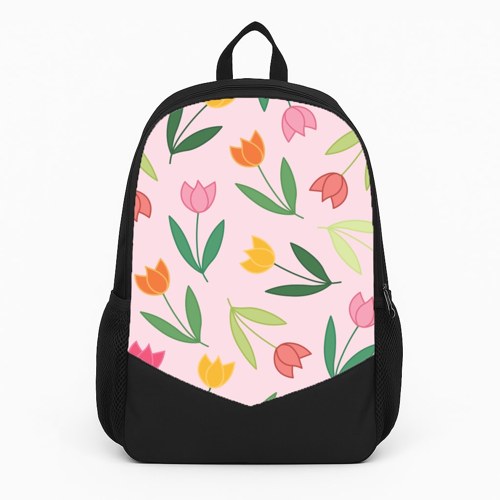 Tulips - Spring Patterns Large Backpack