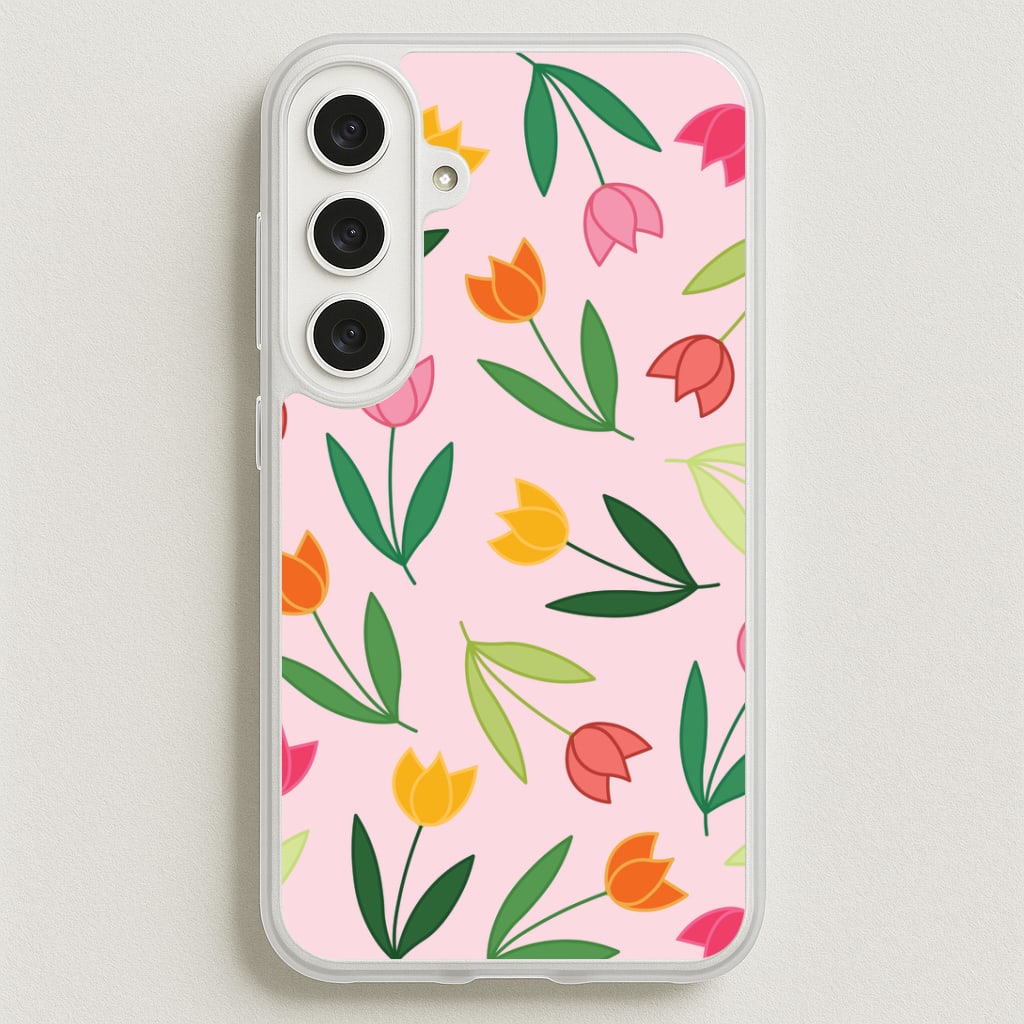 Tulips - Spring Patterns Phone Case for Galaxy S25FE