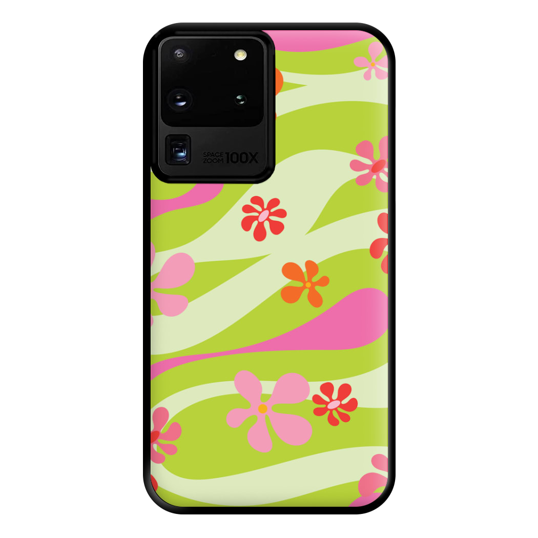 Retro Flowers Pattern Phone Case for Galaxy S20 Ultra