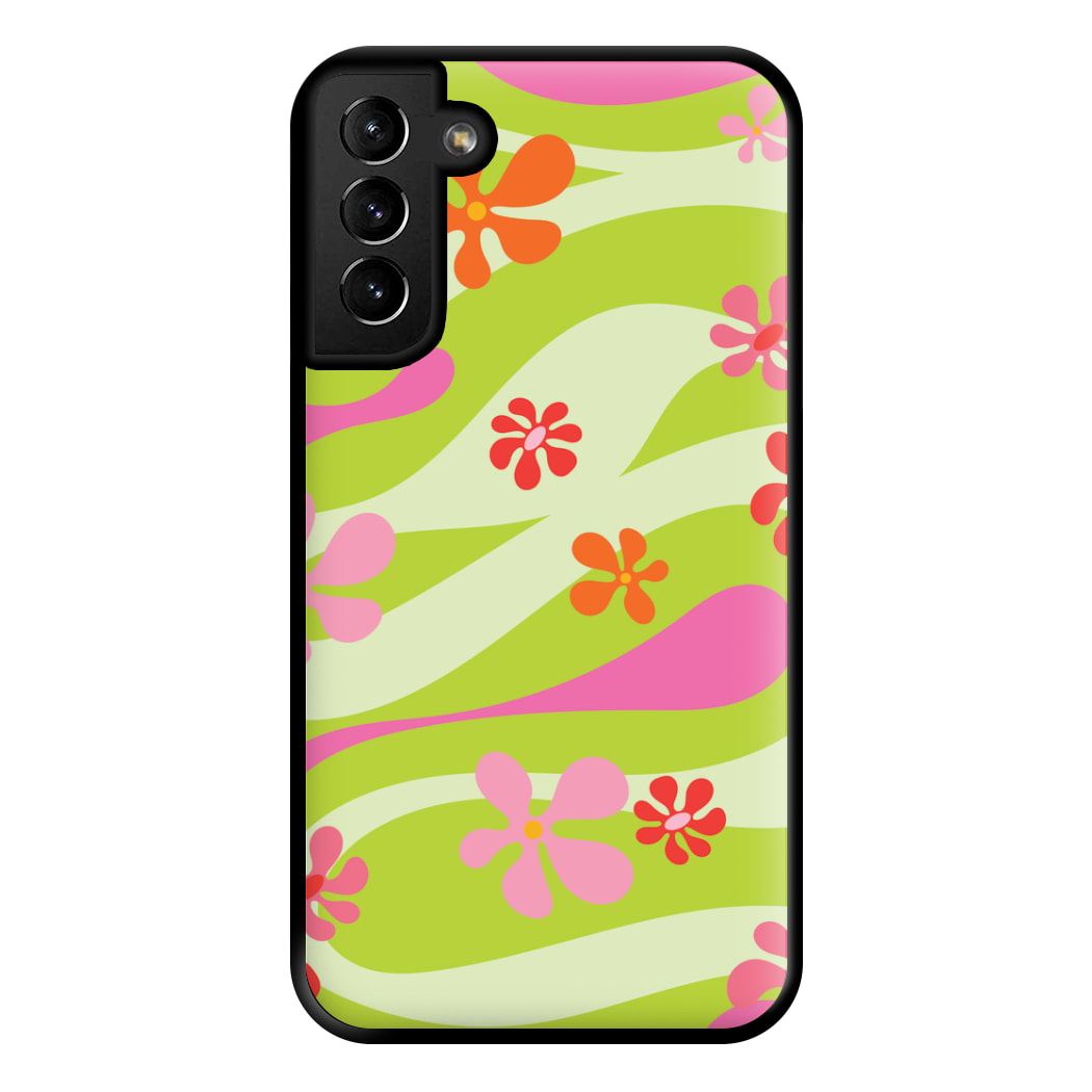 Retro Flowers Pattern Phone Case for Galaxy S21 Plus