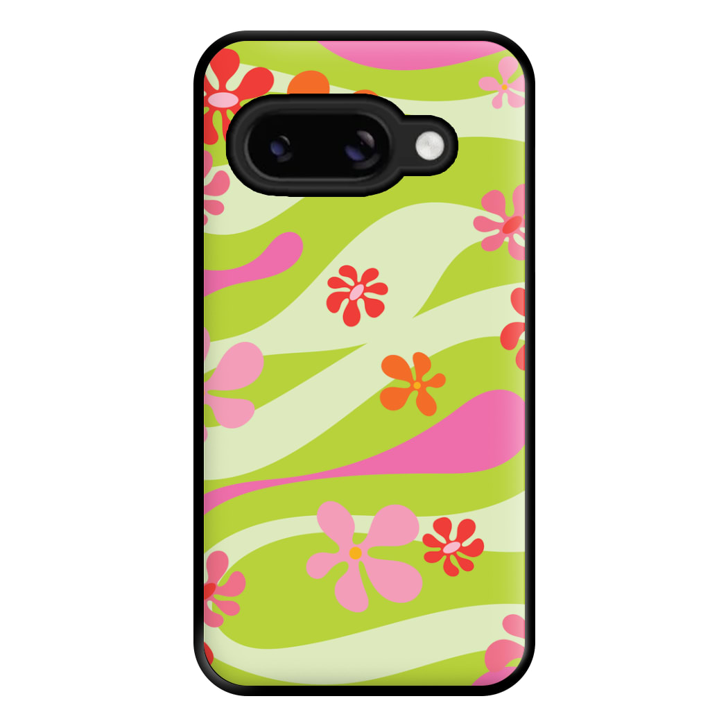 Retro Flowers Pattern Phone Case for Google Pixel 8a