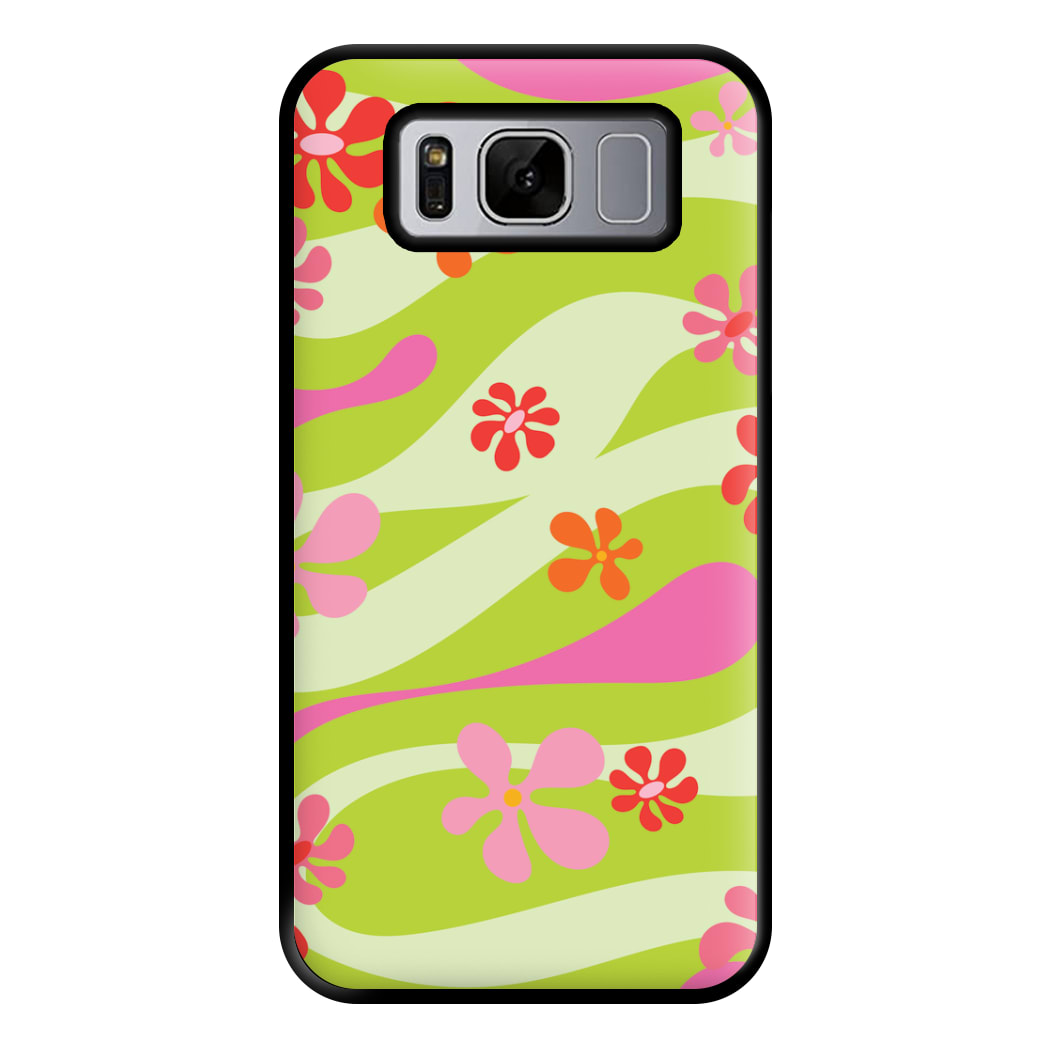 Retro Flowers Pattern Phone Case for Galaxy S8 Plus