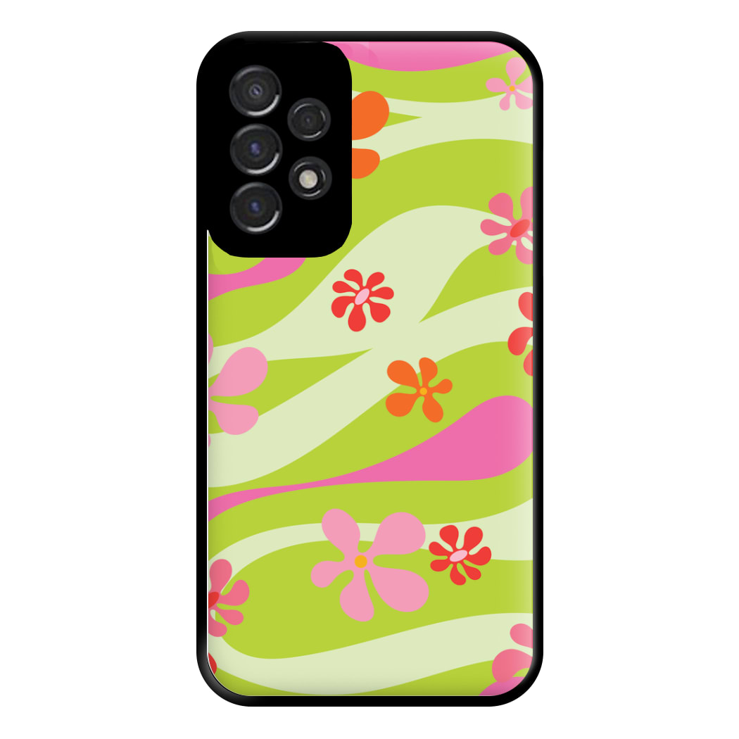 Retro Flowers Pattern Phone Case for Galaxy A53