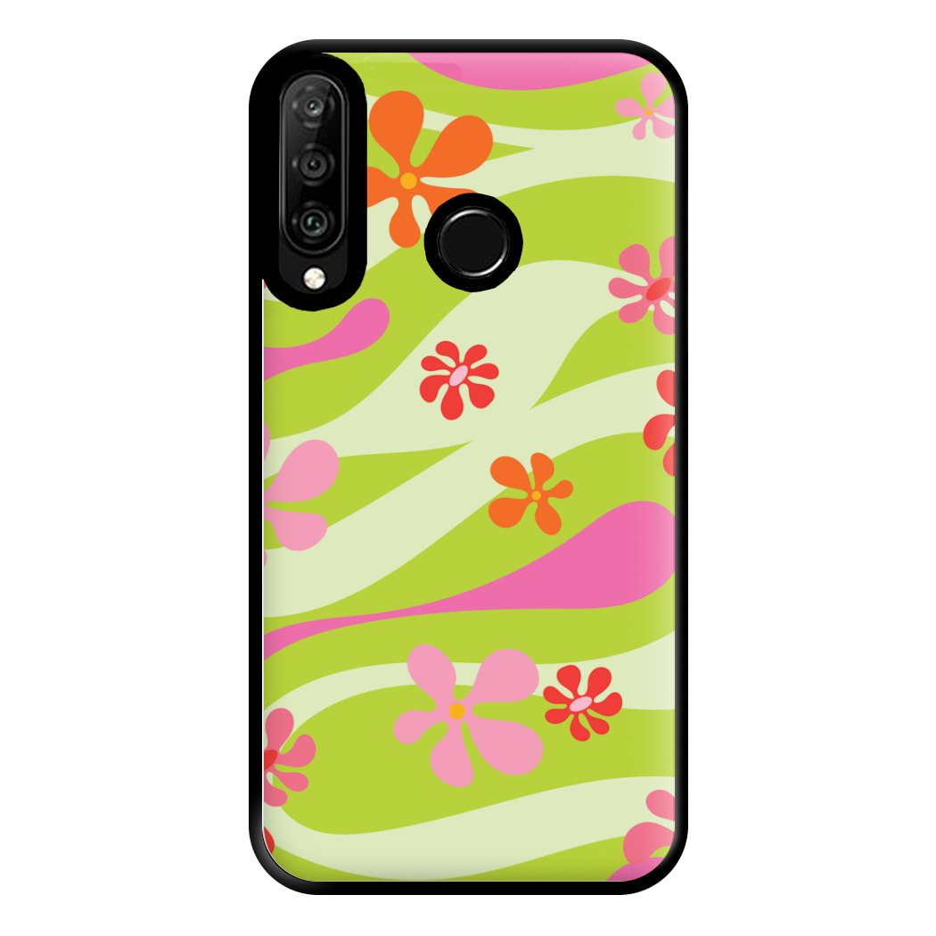 Retro Flowers Pattern Phone Case for Huawei P30 Lite