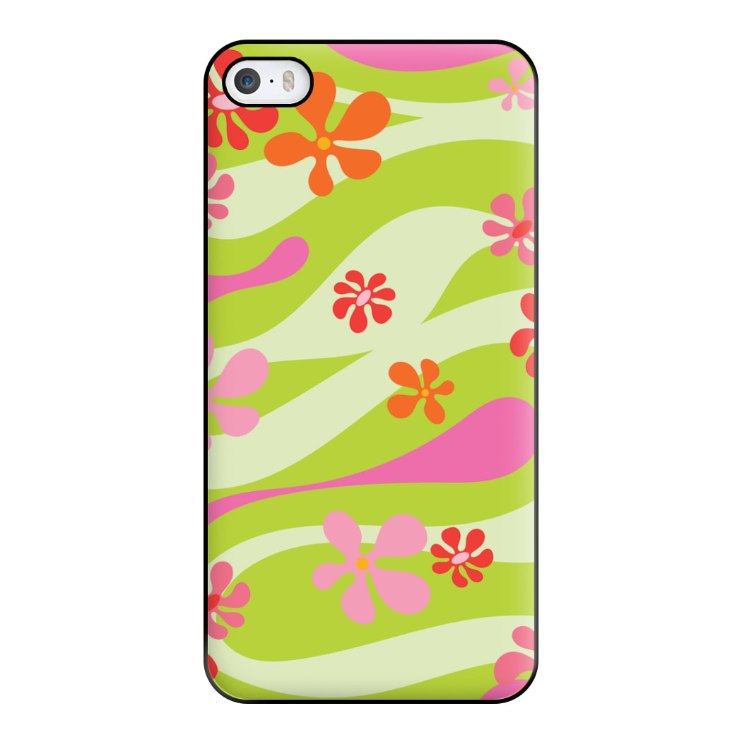 Retro Flowers Pattern Phone Case for iPhone 5 / 5s / SE 2016