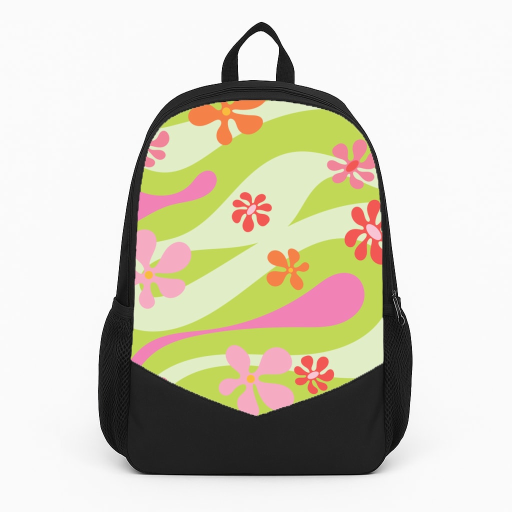 Retro Flowers Pattern Backpack