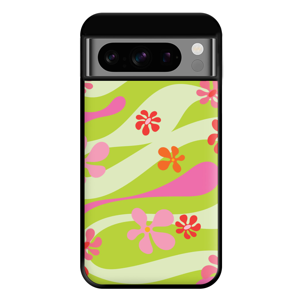 Retro Flowers Pattern Phone Case for Google Pixel 8 Pro