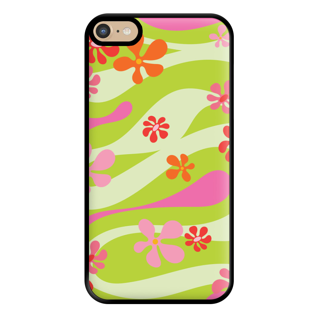 Retro Flowers Pattern Phone Case for iPhone 6 Plus / 7 Plus / 8 Plus