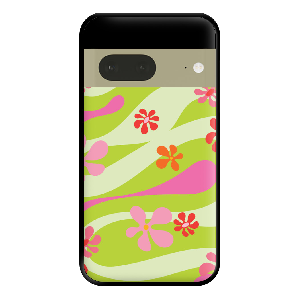 Retro Flowers Pattern Phone Case for Google Pixel 7a