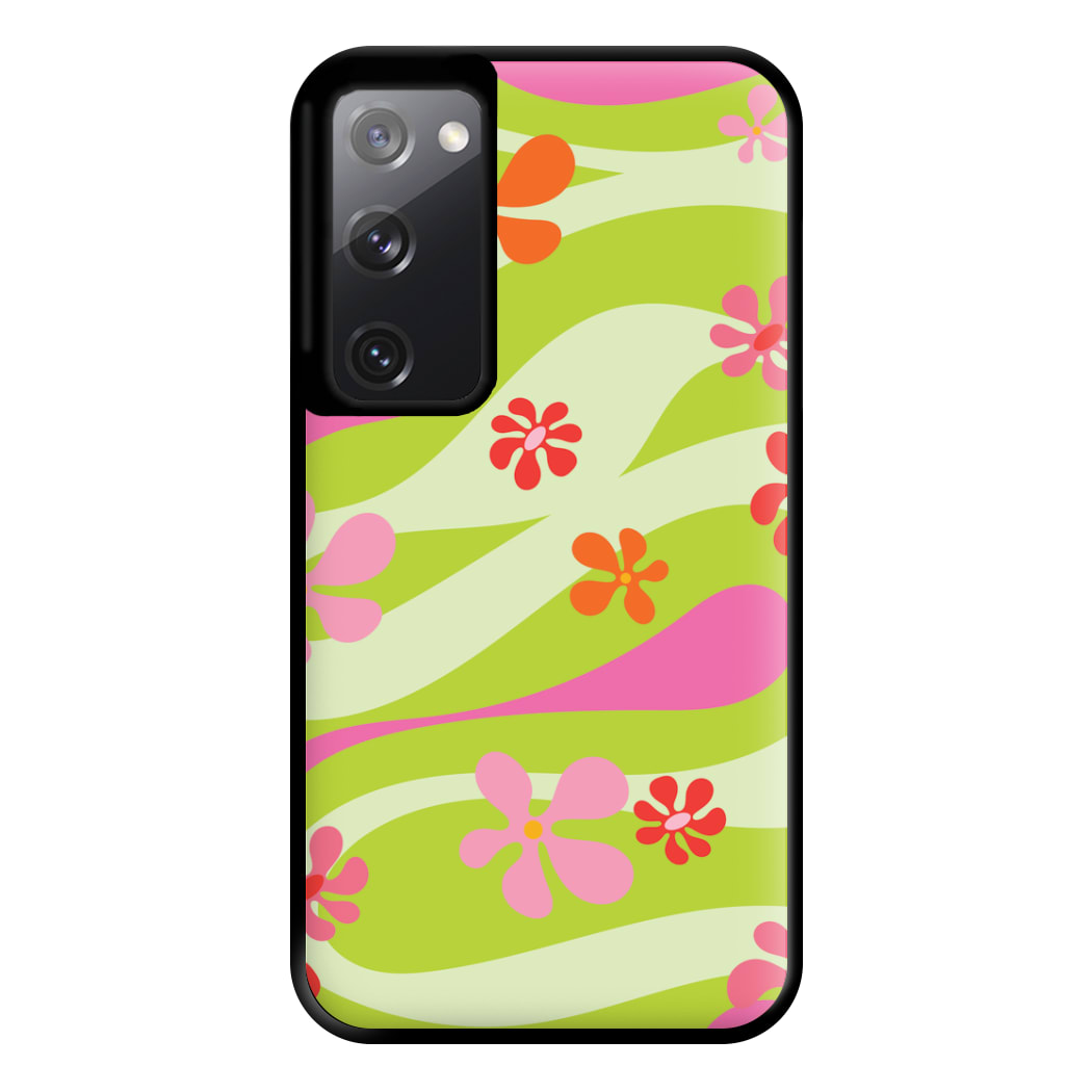 Retro Flowers Pattern Phone Case for Galaxy S20FE