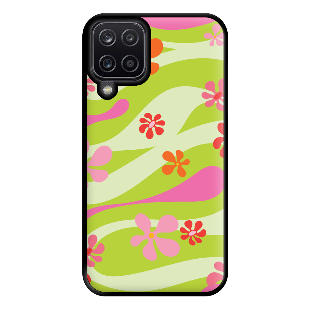 Retro Flowers Pattern Phone Case for Galaxy A12
