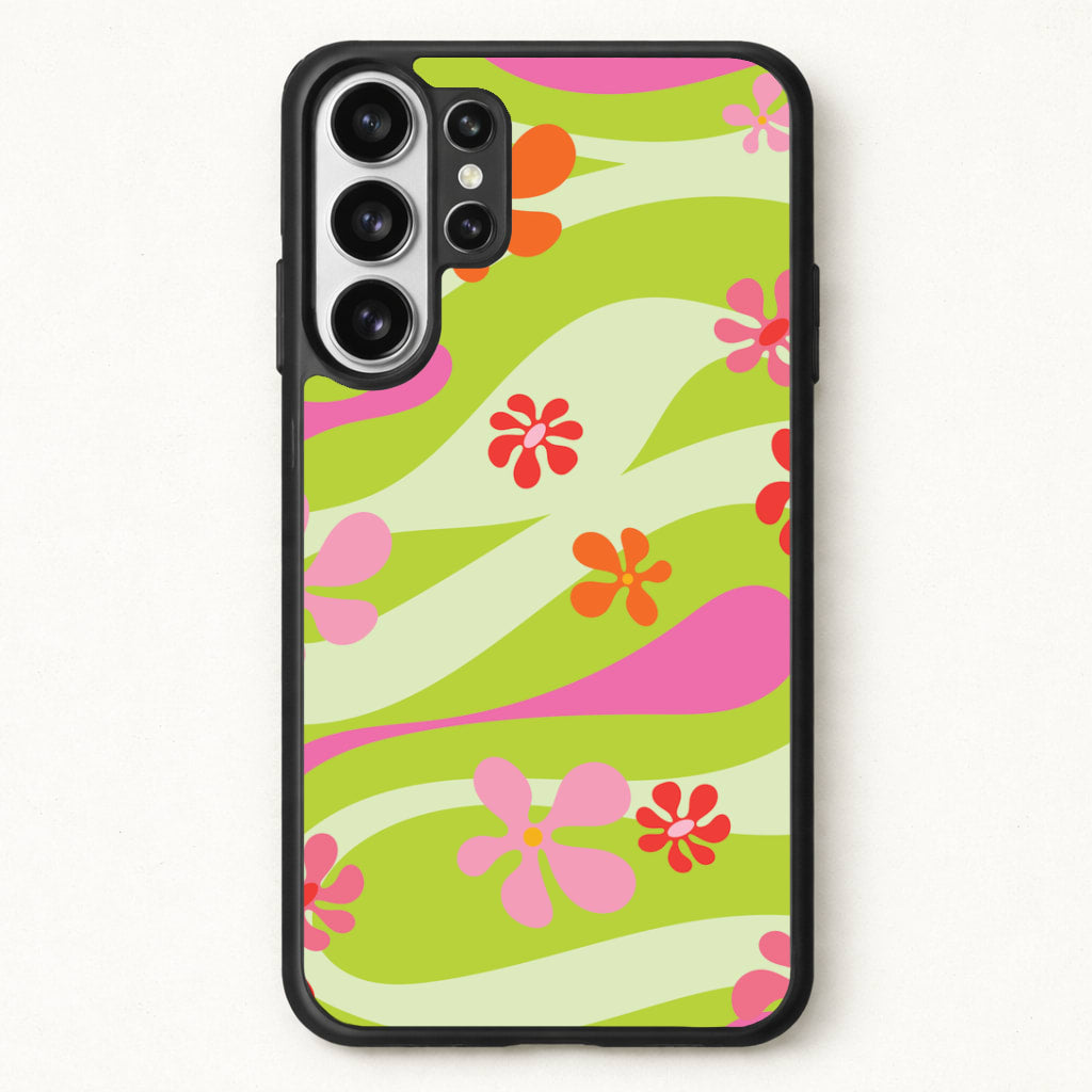 Retro Flowers Pattern Phone Case for Galaxy S26 Ultra