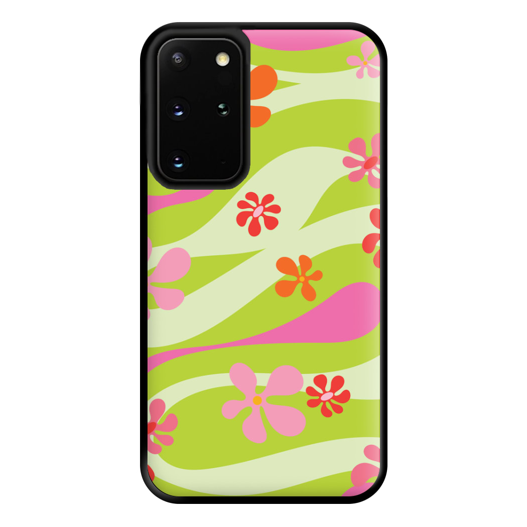 Retro Flowers Pattern Phone Case for Galaxy S20 Plus