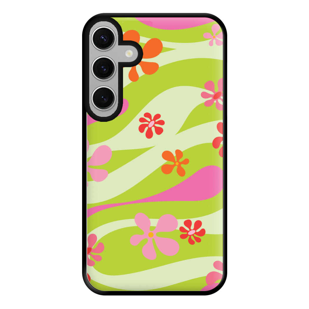 Retro Flowers Pattern Phone Case for Galaxy S24FE