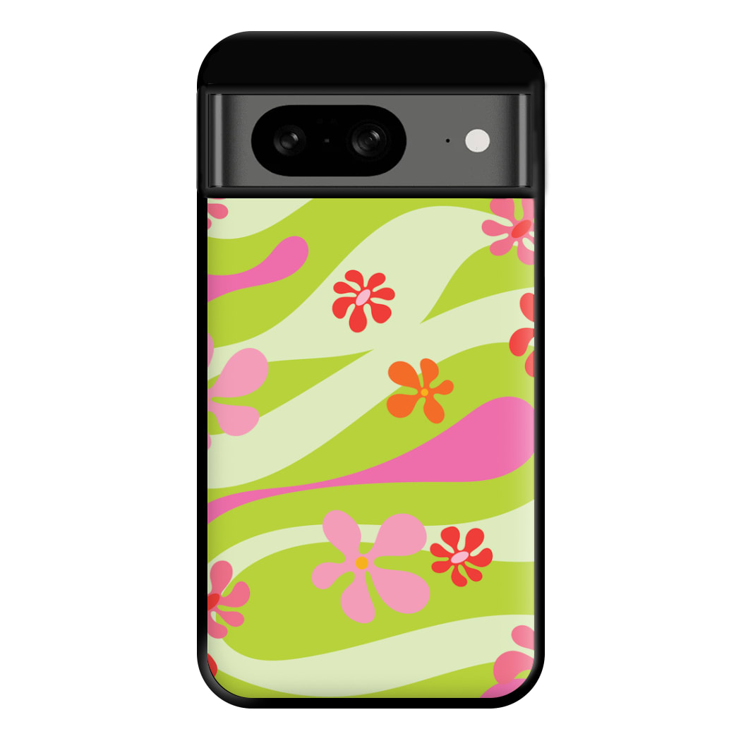 Retro Flowers Pattern Phone Case for Google Pixel 8
