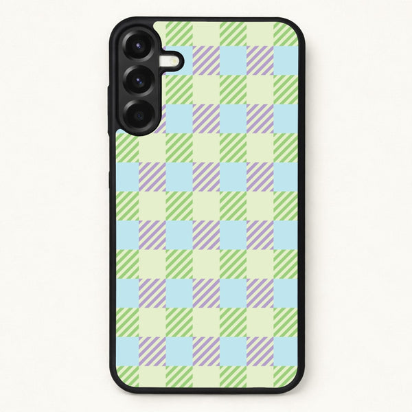 Green And Purple Checkered Phone Case for Galaxy A17
