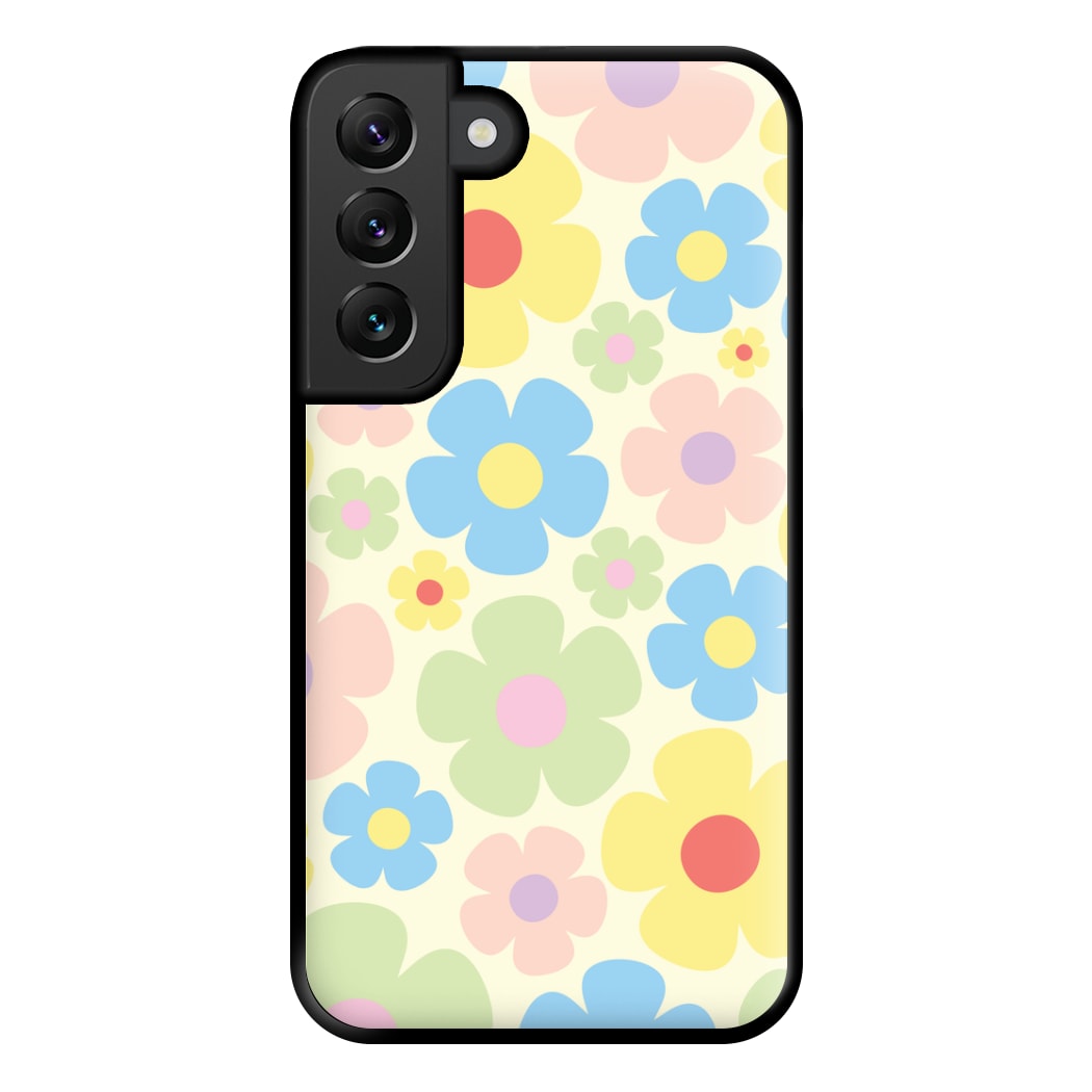 Rainbow Flowers Pattern Phone Case for Galaxy S22 Plus