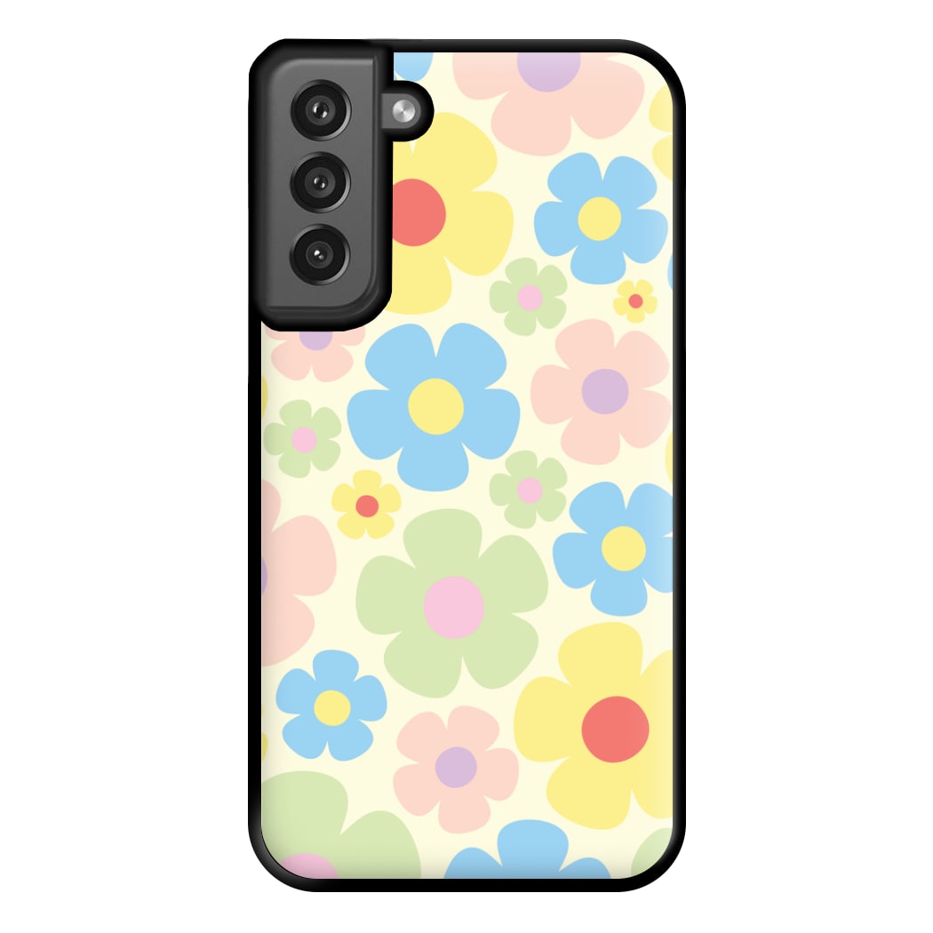 Rainbow Flowers Pattern Phone Case for Galaxy S21FE