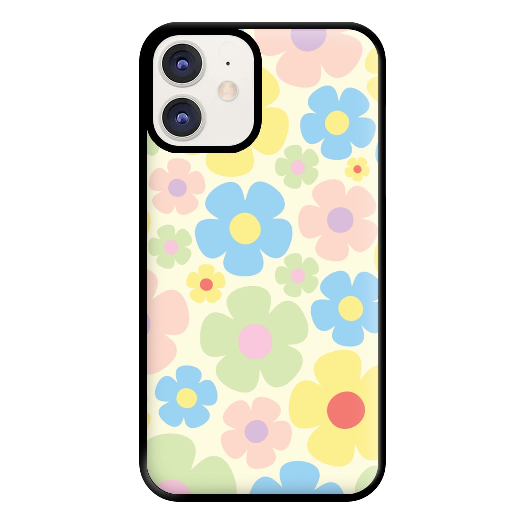 Rainbow Flowers Pattern Phone Case for iPhone 12 / 12 Pro