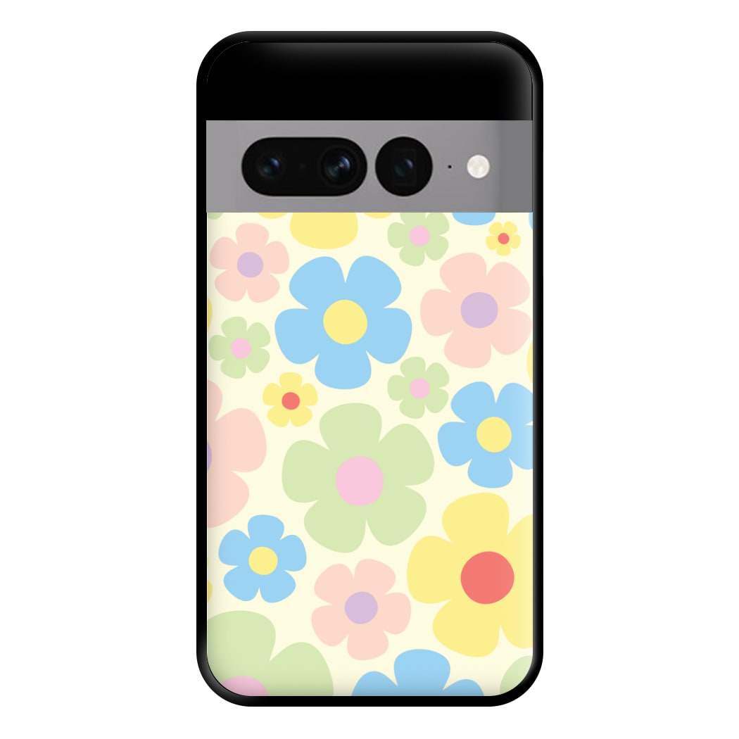 Rainbow Flowers Pattern Phone Case for Google Pixel 7 Pro