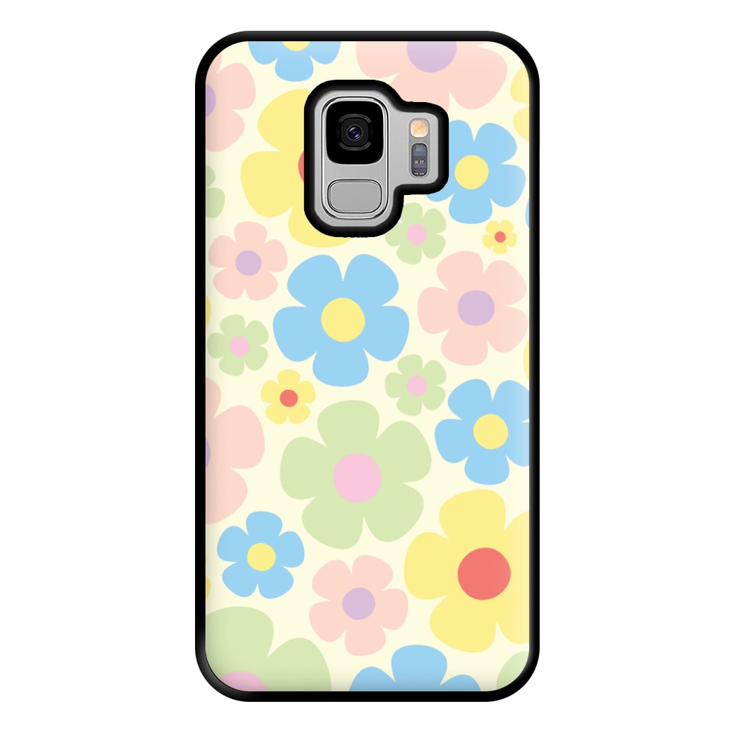 Rainbow Flowers Pattern Phone Case for Galaxy S9 Plus