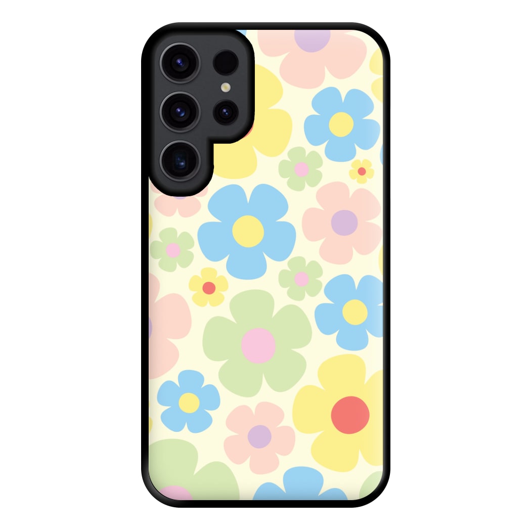 Rainbow Flowers Pattern Phone Case for Galaxy S23 Ultra